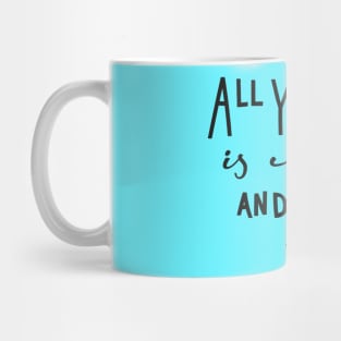 All You Need Is Love And WiFi - Cute Funny Humor Quote Mug